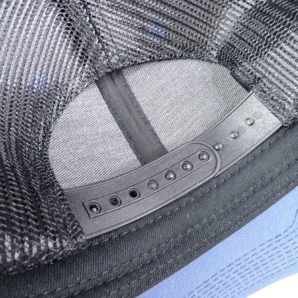 Drake Waterfowl Hat Blue Black Enid Mesh Snapback Trucker Cap Mens NWT DH4135 - Picture 8 of 9